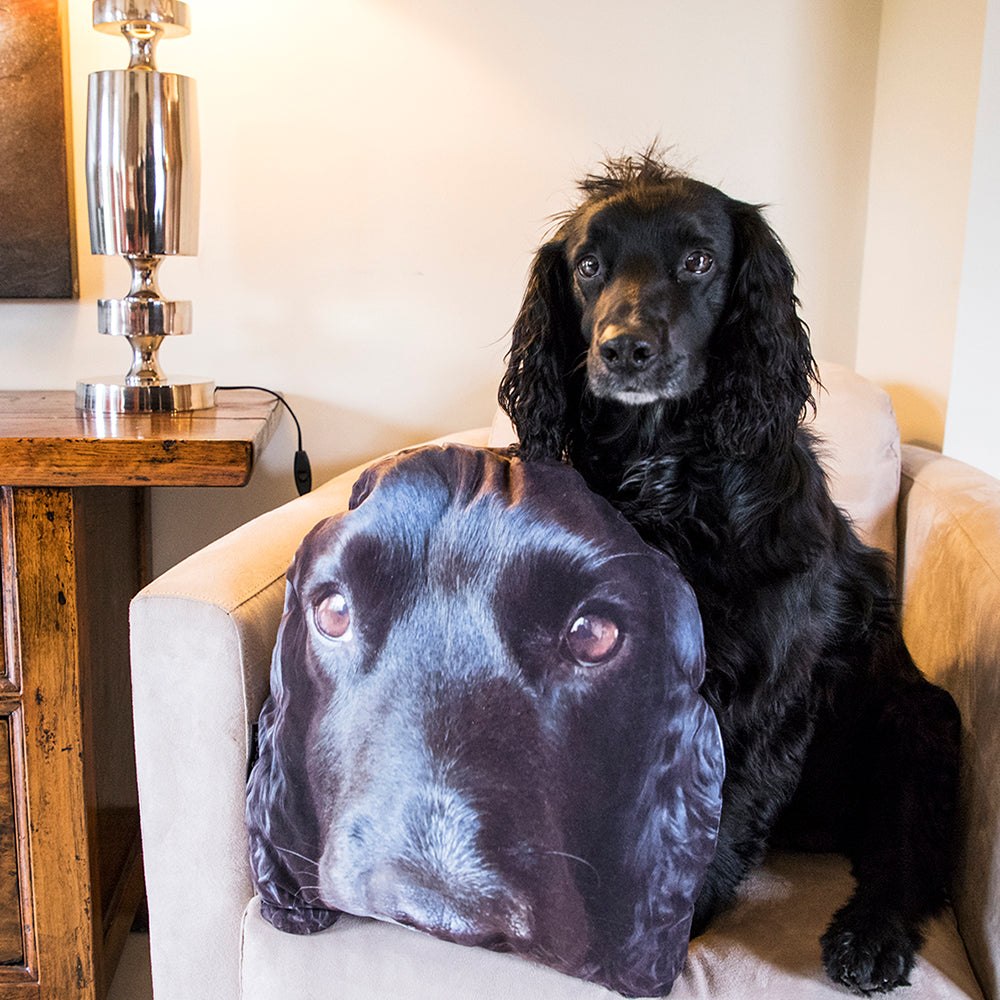 Personalised dog print top cushions