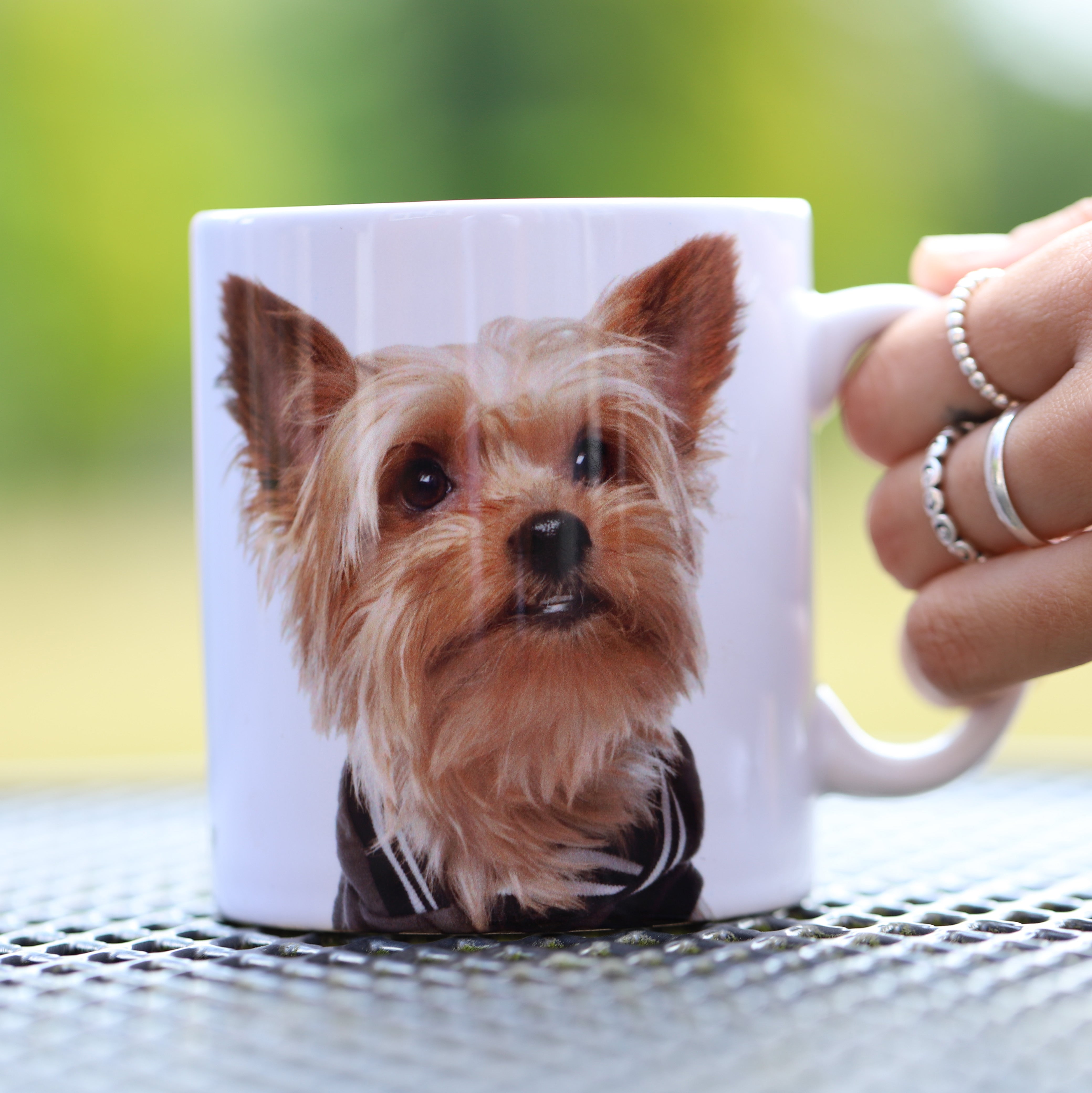 Mug with dogs face clearance on it