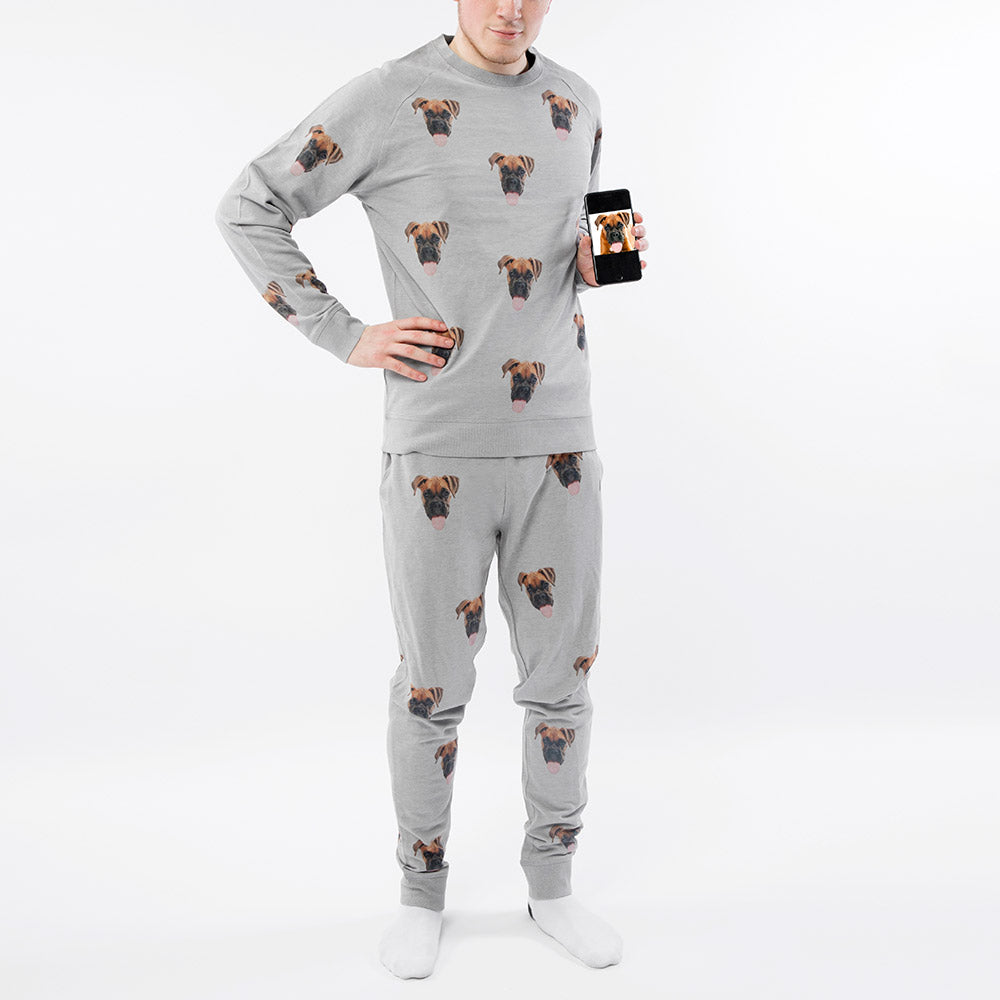 Mens Your Dog Jogger Set - Dog Photo Tracksuit