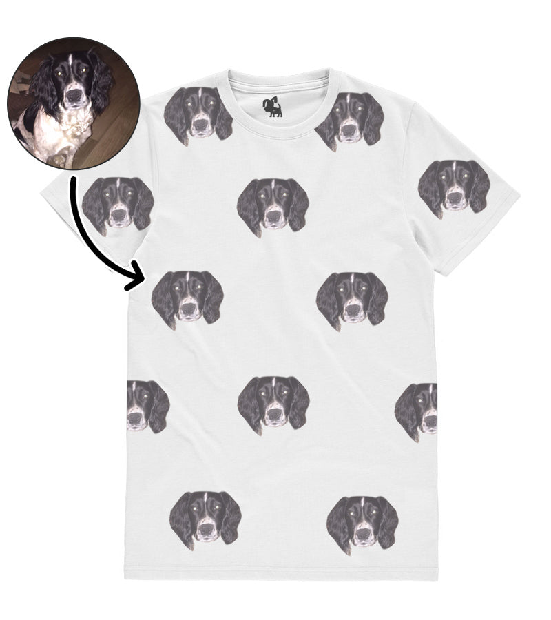 Dog print cheap shirt mens