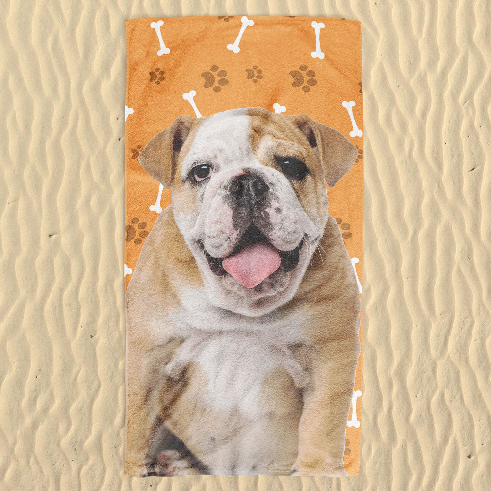 Personalised Dog Towel Custom Photo Dog Towel